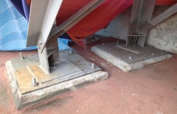 Before - Blasting and Coating Landward KTM Bridge Steel Support